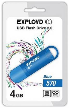 Накопитель USB 2.0 4GB Exployd 570 синий 969953774