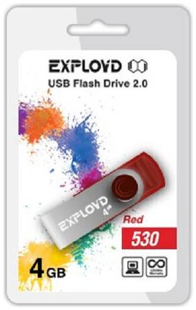 Накопитель USB 2.0 4GB Exployd 530 красный 969953785