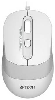Мышь A4Tech FM10 бело-серая, 1000dpi, USB