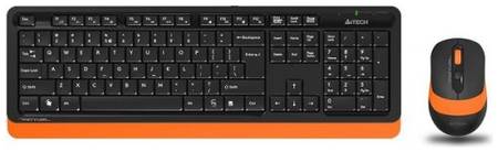Клавиатура и мышь Wireless A4Tech FG1010 ORANGE черно-оранжевый, USB 969960758