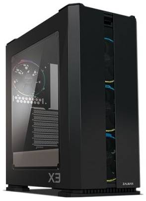 Корпус ATX Zalman X3 black, без БП, закаленное стекло, fan 3x120mm RGB, 1x120mm RGB, 2xUSB2.0, 2xUSB3.0, audio 969960972