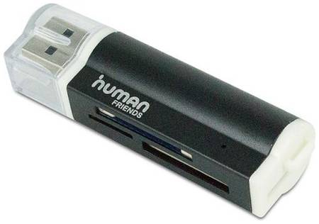 Карт-ридер CBR Human Friends Lighter black, Multi Card Reader, All-in-one, Micro MS(M2), SD, T-flash, Micro SD, MS-DUO, MMC, SDHC,DV,MS PRO, MS, MS PR