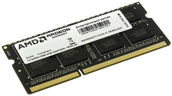 Модуль памяти SODIMM DDR3 8GB AMD R538G1601S2SL-U 1600MHz, black, Non-ECC, CL11, 1.35V, Retail 969968148