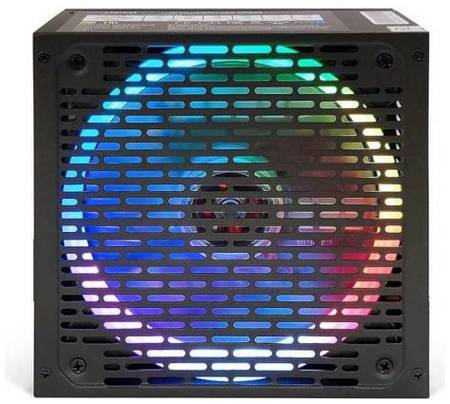 Блок питания ATX HIPER HPB-550RGB 550W, ActivePFC, RGB 140mm fan, black, BOX 969969100