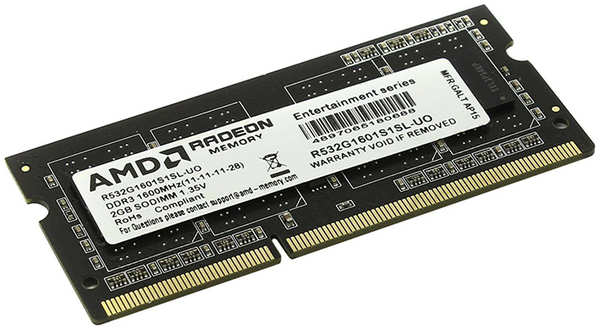 Модуль памяти DDR3 2GB AMD R532G1601S1SL-U 1600MHz black Non-ECC, CL11, 1.35V, RTL 969970091