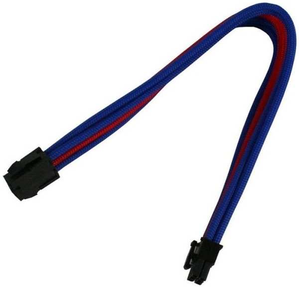 Удлинитель Nanoxia NX6PV3EBR 6-pin PCI-E, 30см, индивидуальная оплетка, красный/синий 969975214