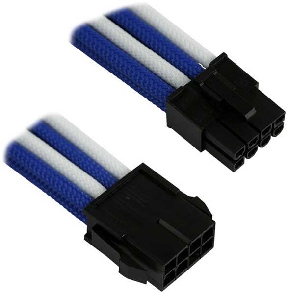 Удлинитель Nanoxia NX8PE3EBW 8-pin PCI-E, 30см, индивидуальная оплетка, синий/белый 969975217
