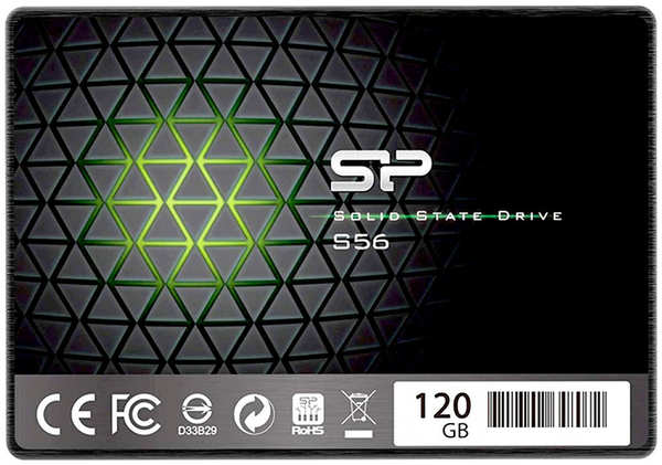 Накопитель SSD 2.5'' Silicon Power SP120GBSS3S56B25RM Slim S56 120GB TLC SATA III 560/530MB/s MTBF 1.5M 7mm 969975431