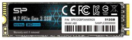 Накопитель SSD M.2 2280 Silicon Power SP512GBP34A60M28 P34A60 512Gb PCI-E 3x4 2200/1600MB/s MTBF 2M
