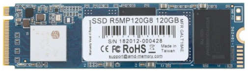 Накопитель SSD M.2 2280 AMD R5M120G8 120GB SATA III 3D TLC 530/400MB/s IOPS 64K/81K