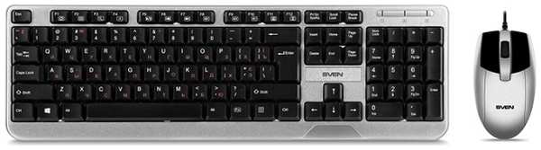 Клавиатура и мышь Sven KB-S330C USB SV-017309 104клавиши+12Fn, 3кнопки, 1000dpi