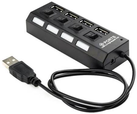 Концентратор USB 2.0 Gembird UHB-U2P4-02 55 см, 5 В/1 A 969984869