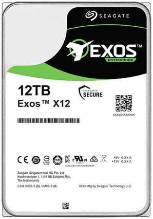 Жесткий диск 12TB SAS 12Gb/s Seagate ST12000NM0038 3.5″ Exos X14 7200rpm 256MB