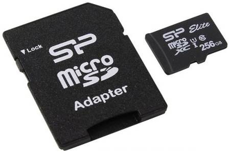 Карта памяти 256GB Silicon Power SP256GBSTXBU1V10SP microSDXC Elite class 10 UHS-I U1 (SD адаптер)