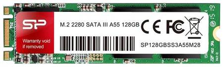 Накопитель SSD M.2 2280 Silicon Power SP128GBSS3A55M28 A55 128GB SATA 6Gb/s 3D TLC 560/480MB/s MTBF 1.5M 969992295