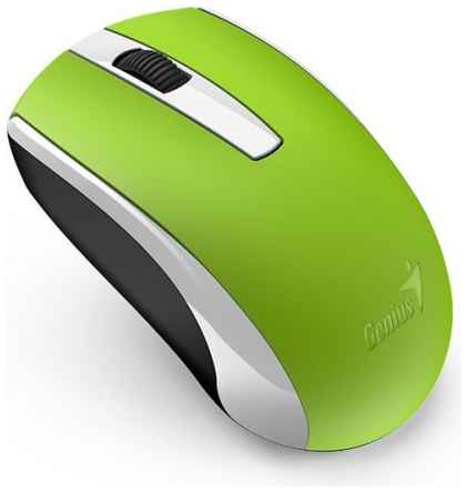 Мышь Genius ECO-8100 green, 800/1200/1600 dpi, радио 2,4 Ггц, аккумулятор, USB 969992350
