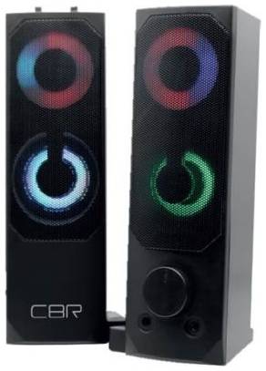 Акустическая система 2.0 CBR CMS 514L black, питание USB, 2х3 Вт (6 Вт RMS), пластик, RGB-подсветка, конструкция-транформер, 3.5 мм лин. стереовход, р 969994063
