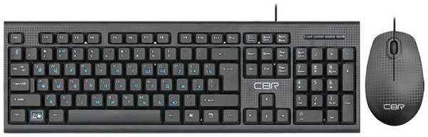 Клавиатура и мышь CBR KB SET 711 carbon USB, поверхность ″под карбон″, длина кабеля 1,8 м; клавиатура: полноразмерная, 104 кл.; мышь: оптич., 1200 dpi