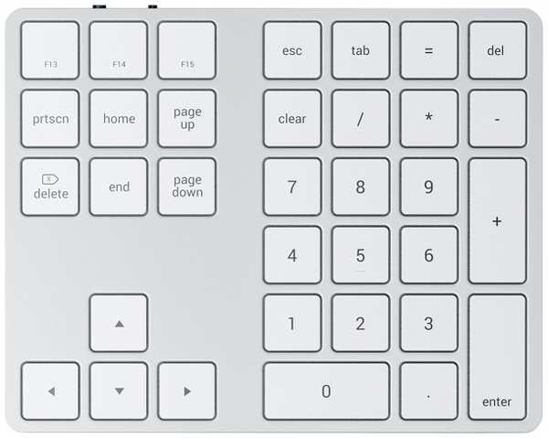 Клавиатура Wireless Satechi Aluminum Extended Keypad ST-XLABKS серебряная