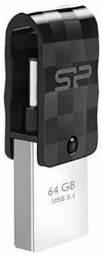 Накопитель USB 3.1 64GB Silicon Power Mobile C31 SP064GBUC3C31V1K OTG, Type-C, черный 969997952