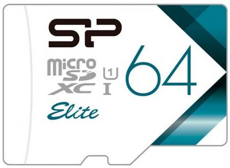 Карта памяти 64GB Silicon Power SP064GBSTXBU1V21 Elite microSDHC Class 10 UHS-I Colorful