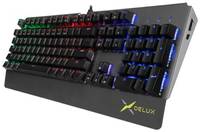 Клавиатура Delux KM-06 черно-серебряная, USB, 104 кнопок, механическая 6938820411765