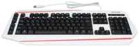 Клавиатура Delux K9500U белая, черные клавиши, USB, 104 + 6 програм.кнопок, подсветка 6938820421245