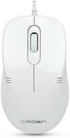 Мышь Crown CMM-502 White USB CM000001794 1000dpi, 3 кнопки, тихий клик, plug play, 1.8м