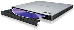 Привод DVD±RW DL внешний LG GP57ES40 USB 2.0, скорость записи CD: 24x, DVD: 8x, серебристый (GP57ES40.AHLE10B)