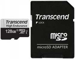 Карта памяти MicroSDXC 128GB Transcend TS128GUSD350V Class 10, UHS-I U1, High Endurance, (SD адаптер), R/W: 100/45 MB/s, 3D TLC