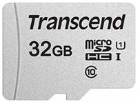 Карта памяти MicroSDHC 32GB Transcend TS32GUSD300S Class 10 U1 300S без адаптера
