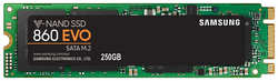 Накопитель SSD M.2 2280 Samsung MZ-N6E250BW 860 EVO 250GB V-NAND 3bit MLC SATA 6Gb / s 550 / 520MB / s 97K / 88K IOPS MTBF 1.5M RTL
