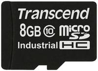 Промышленная карта памяти MicroSDHC 8Gb Transcend TS8GUSDC10I Class10 Industrial без адаптера