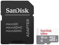 Карта памяти 16GB SanDisk SDSQUNS-016G-GN3MA Sandisk Ultra Android microSDHC UHS-I CL10 80MB/s + SD adaptor