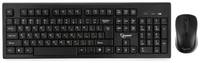 Клавиатура и мышь Wireless Gembird KBS-8002 черные, 2.4ГГц, 104 клавиши+3 кнопки, 1000DPI