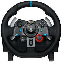 Руль Logitech G29 Driving Force 941-000112 для PC/PS3/PS4, кожа, виброотдача, угол поворота руля 900°, USB
