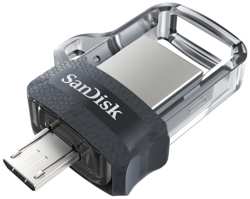 Накопитель USB 3.0 32GB SanDisk Ultra Dual SDDD3-032G-G46 черный