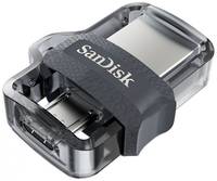 Накопитель USB 3.0 256GB SanDisk Ultra Dual SDDD3-256G-G46 черный / серебристый