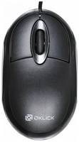 Мышь Oklick 105S черная, 800dpi, USB, для ноутбука, 3 кнопки, 1.6м