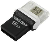Накопитель USB 2.0 16GB SmartBuy SB16GBPO-K POKO черный