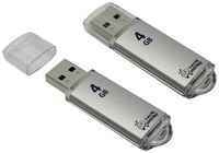 Накопитель USB 2.0 4GB SmartBuy SB4GBVC-S SB4GBVC-S V-Cut серебристый