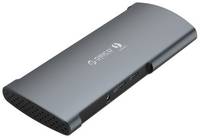Концентратор USB 3.0 Orico TB3-S1 Thunderbolt 3 (60W), 2*USB 3.1, USB 3.0, USB Type-C, SD-reader, DP, RJ-45, Thunderbolt 3 (15W)