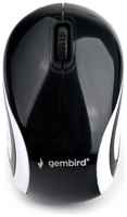 Мышь Wireless Gembird MUSW-610 2.4ГГц, 1200 DPI, 3кн., черная