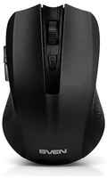 Мышь Wireless Sven RX-350W SV-019570 чёрная, 5+1кл. 600-1400DPI, SoftTouch