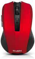 Мышь Wireless Sven RX-350W SV-019587 красная, 5+1кл. 600-1400DPI, SoftTouch