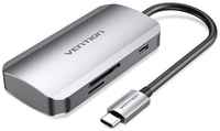 Разветвитель USB 3.1 Vention TNHHB USB-C > 3*USB 3.0/SD/TF/PD