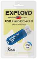 Накопитель USB 2.0 16GB Exployd EX-16GB-650-Blue 650, синий