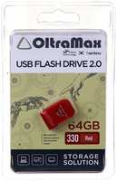 Накопитель USB 2.0 64GB OltraMax OM-64GB-330-Red 330