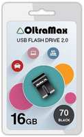 Накопитель USB 2.0 16GB OltraMax OM-16GB-70-Black 70, чёрный
