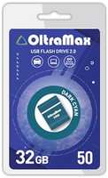 Накопитель USB 2.0 32GB OltraMax OM-32GB-50-Dark Cyan 50, тёмно голубой